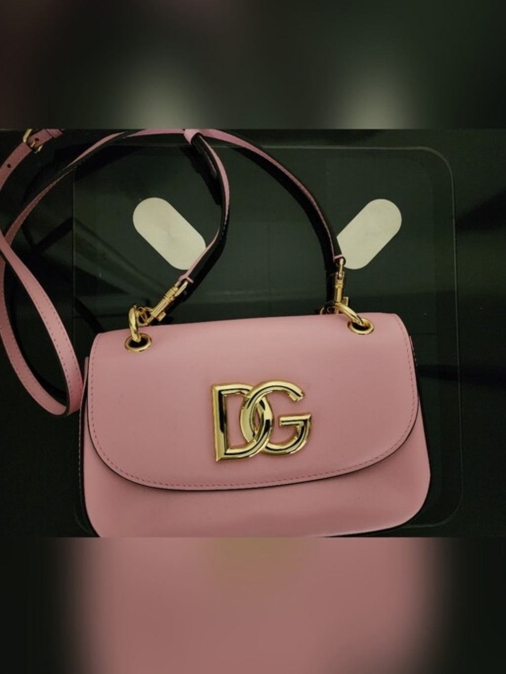 ⭐️New ⭐️Mini Dolce & Gabbana Pink DG Logo Leather Shoulder Bag